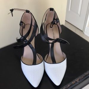 Black and white shoes